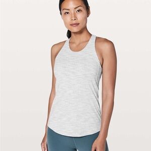 Lululemon Sweat Reps 2 in 1 Tank Grey White - size 10